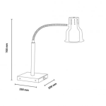  Θερμαντική λυχνία Inox με 1 υπέρυθρη λάμπα 114270